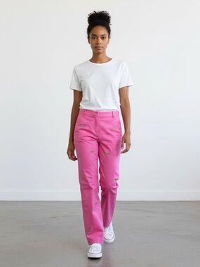 Lilypod Pink Embroidered Cotton Blend Pants 6